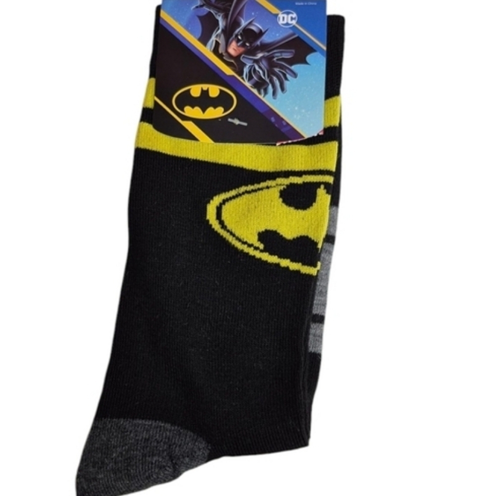 4/$25 DC Comics Batman Graphic Novelty Crew Socks Gotham City Super Hero